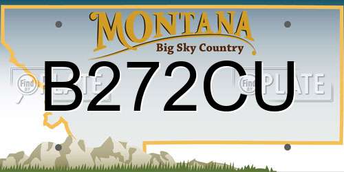 B272CU Montana License Plate