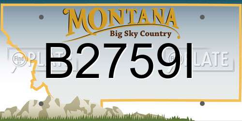 B2759I Montana License Plate