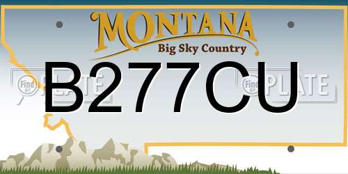 B277CU Montana License Plate