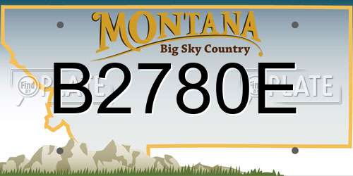 B2780E Montana License Plate