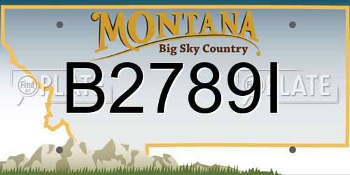 B2789I Montana License Plate