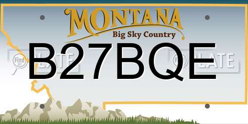B27BQE Montana License Plate