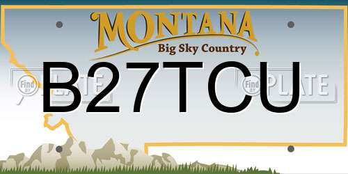 B27TCU Montana License Plate