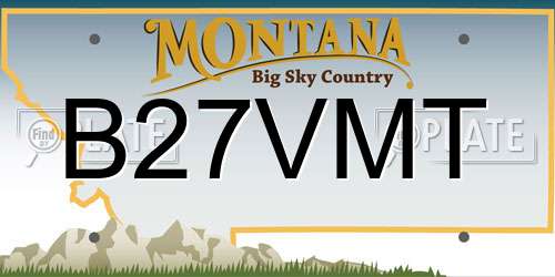 B27VMT Montana License Plate