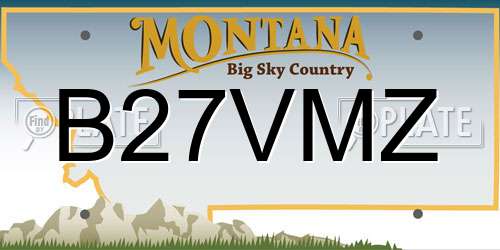 B27VMZ Montana License Plate