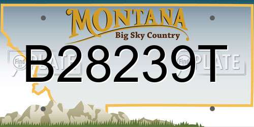 B28239T Montana License Plate