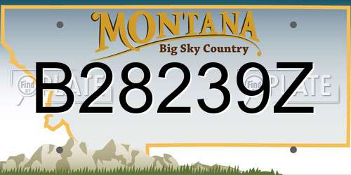 B28239Z Montana License Plate