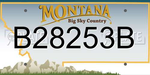 B28253B Montana License Plate
