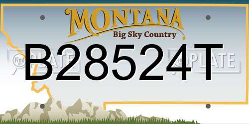 B28524T Montana License Plate