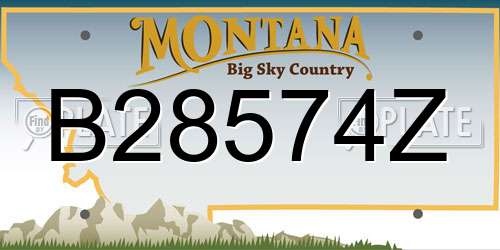 B28574Z Montana License Plate
