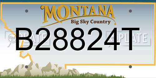 B28824T Montana License Plate