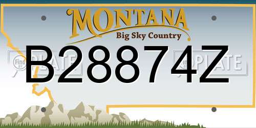 B28874Z Montana License Plate