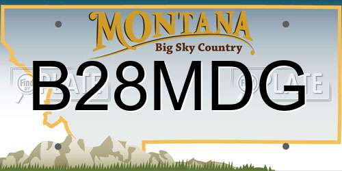 B28MDG Montana License Plate