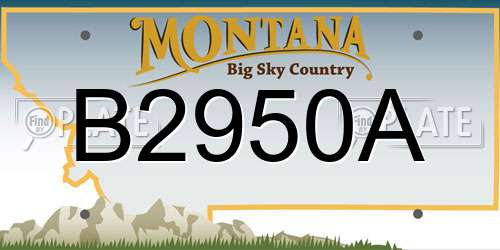 B2950A Montana License Plate