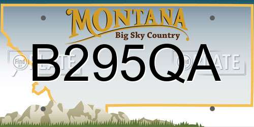 B295QA Montana License Plate
