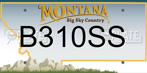 B310SS Montana License Plate