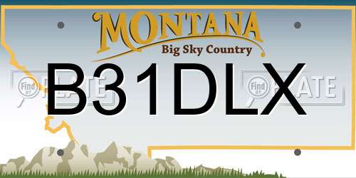 B31DLX Montana License Plate