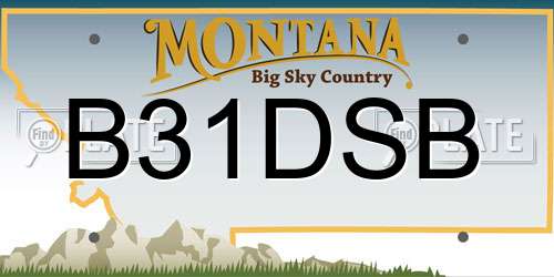 B31DSB Montana License Plate