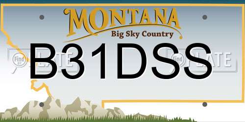 B31DSS Montana License Plate