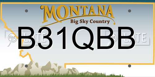 B31QBB Montana License Plate