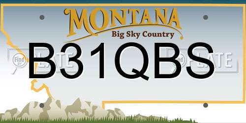 B31QBS Montana License Plate