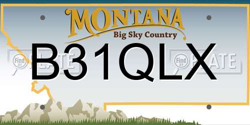 B31QLX Montana License Plate