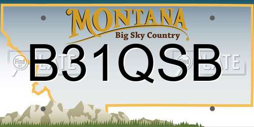 B31QSB Montana License Plate