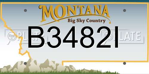 B3482I Montana License Plate
