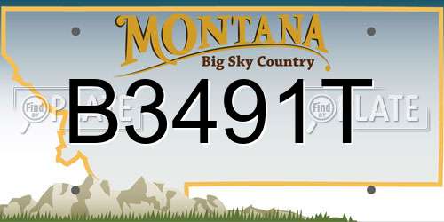 B3491T Montana License Plate