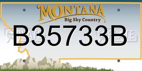 B35733B Montana License Plate