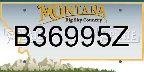 B36995Z Montana License Plate
