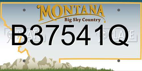 B37541Q Montana License Plate