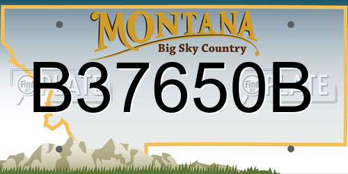 B37650B Montana License Plate