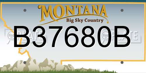 B37680B Montana License Plate