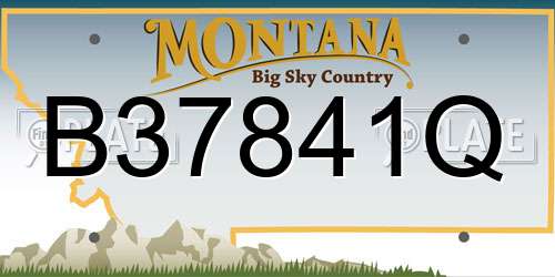 B37841Q Montana License Plate