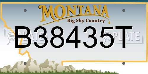 B38435T Montana License Plate