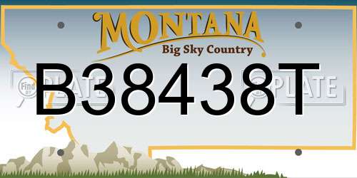 B38438T Montana License Plate