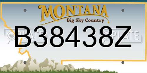 B38438Z Montana License Plate