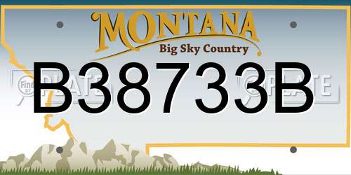 B38733B Montana License Plate