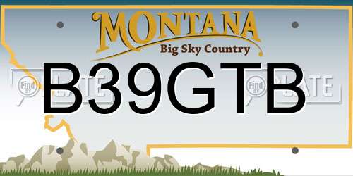 B39GTB Montana License Plate