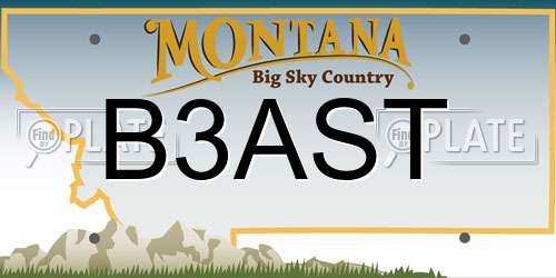 B3AST Montana License Plate