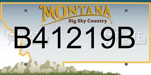 B41219B Montana License Plate
