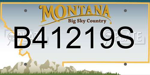 B41219S Montana License Plate