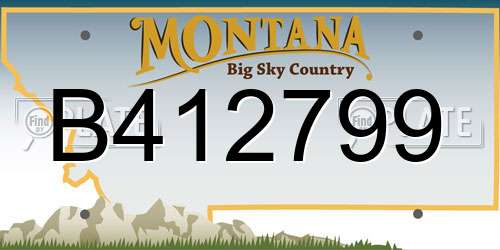 B412799 Montana License Plate