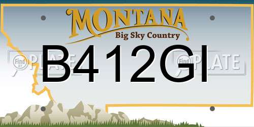 B412GI Montana License Plate
