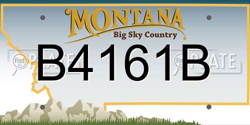 B4161B Montana License Plate