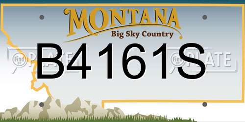 B4161S Montana License Plate