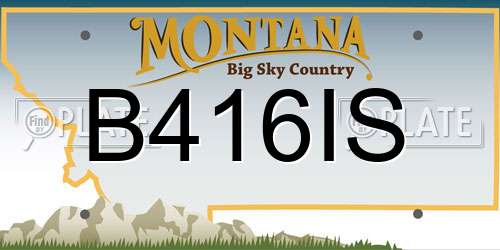 B416IS Montana License Plate