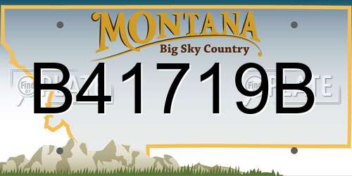B41719B Montana License Plate