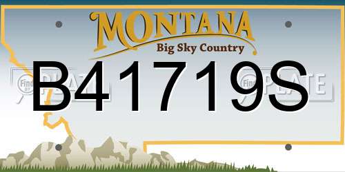 B41719S Montana License Plate